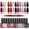 HEMA-Free 12-Color Gel Polish Set Soak-Off Nail Gel Kit Non-Toxic UV Lamp Curing Salon Quality Long Lasting for Beginners