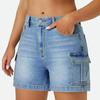 Ladies' Casual Hole  Versatile Fashionable Denim Shorts