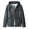 Herbst Winter Pu Jacke Männer Mode Lässig Leder Jacken Mit Kapuze Mantel Reise Outdoor Oberbekleidung Männlich Plus Größe
