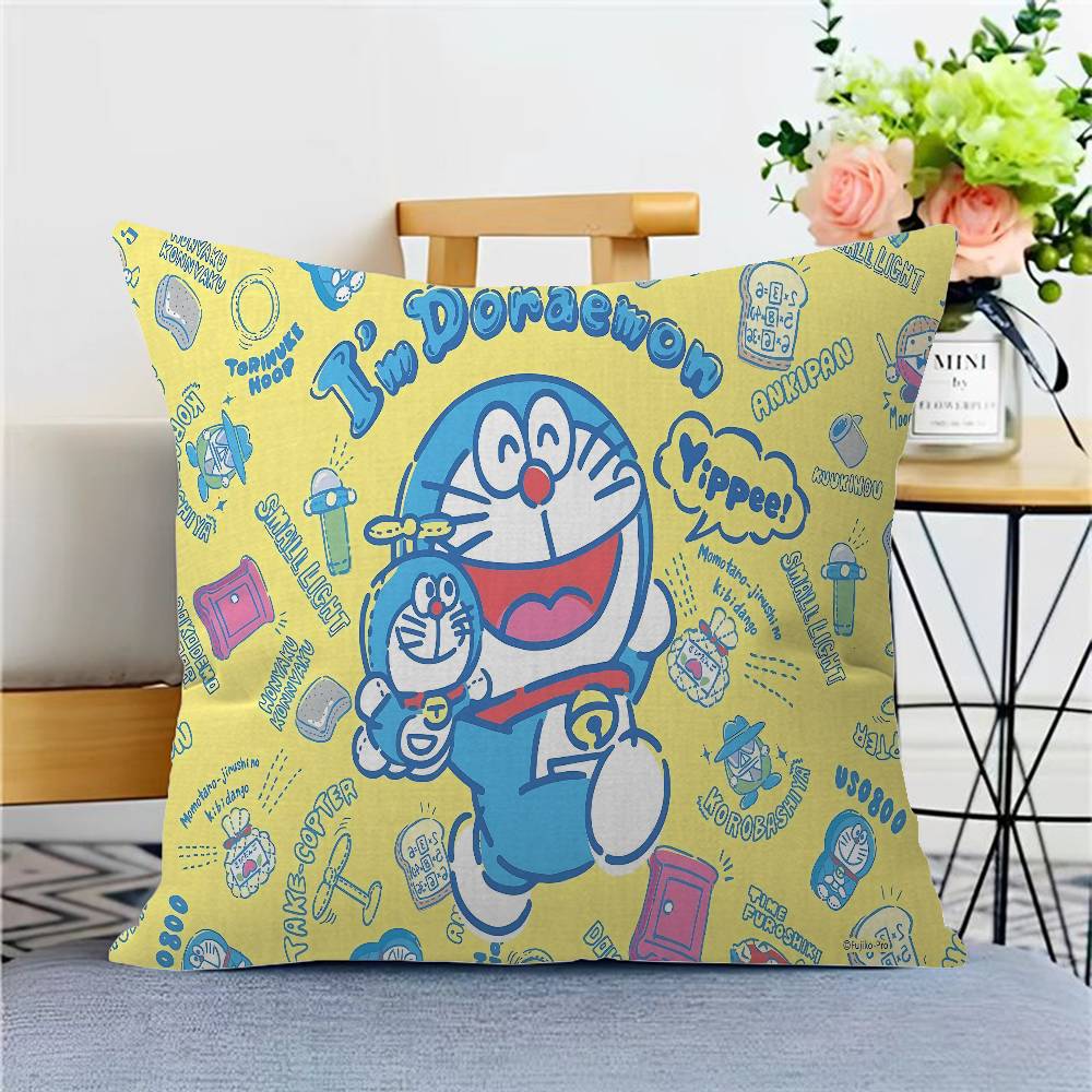 Funny D-Doraemon Cartoon Pillow Gifts Home Office Furnishings Bedroom Sofa Car Cushion Cover Case 45x45cm