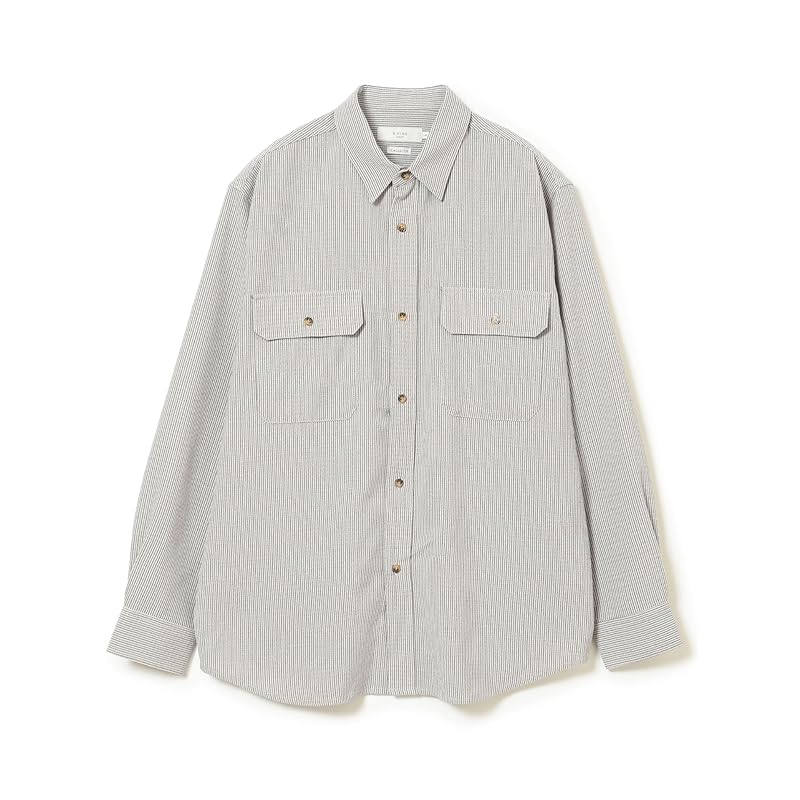 

[Beaming life store by BEAMS] L/S shirt polyester work shirt men s CHARCOAL.G XL_92110376247