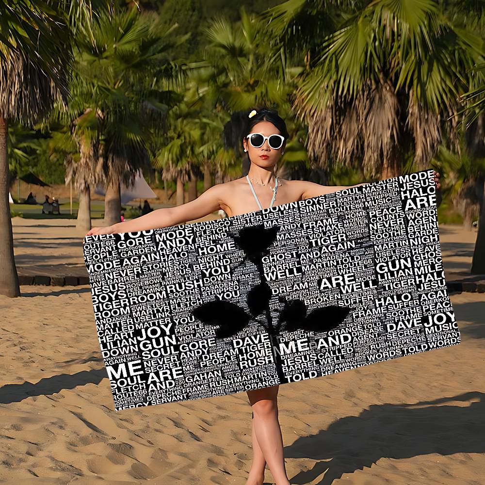Asciugamano da Spiaggia Rock Elettronico D-Depeche Mode Asciugamani da Bagno Colorati per Ragazza Microfibra Asciugatura Rapida Senza Sabbia Spiaggia Yoga Piscina