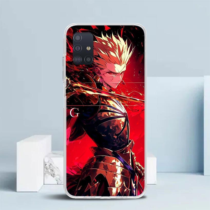 Fate Zero Stay Night Gilgamesh Soft Cover for Samsung Galaxy A12 A22 A32 A52 A72 A02S Phone Case Note 20 Ultra 10 S10 Plus A51 A