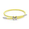 Bracciale in Acciaio a Forma di H: Acciaio Inossidabile Regolabile, Oro 3D, Impermeabile, Resistente al Sudore, Design a Corda