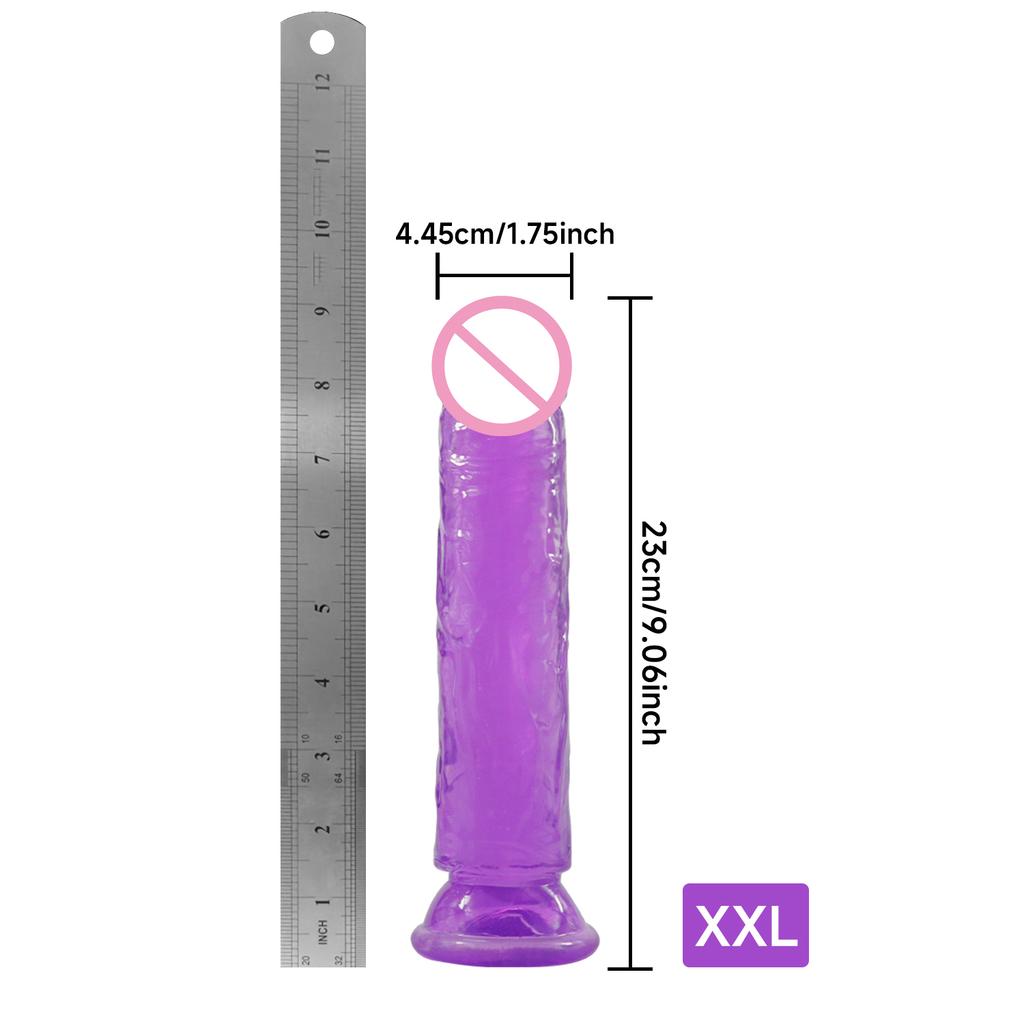 Jelly Dildos TPE Penis with Suction Cups G-Spot Anal Plugs, Female Masturbators, Sex Toys, Unisex Adult Sex Toys