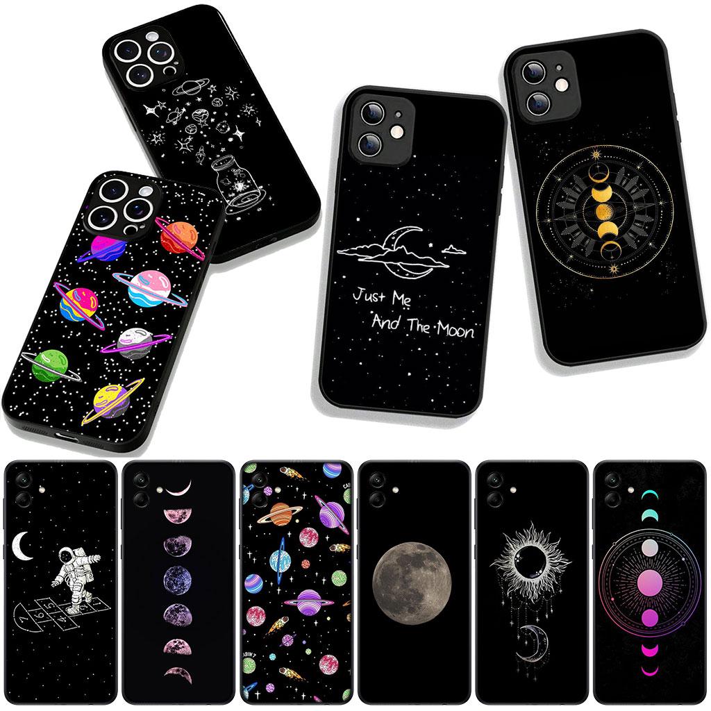 Cover for Apple iPhone 16 15 14 Plus 13 12 Mini 17 Pro Max + ProMax 16E Air 16+ 15+ Coque Phone Case Moon Stars Astronaut Sky