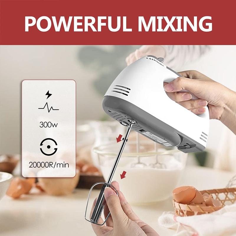 Hand Mixer Electric 450W Kitchen Mixers Household Automatic Mixer, Egg White and Cream Beater for Baking Cake Egg Cream Food