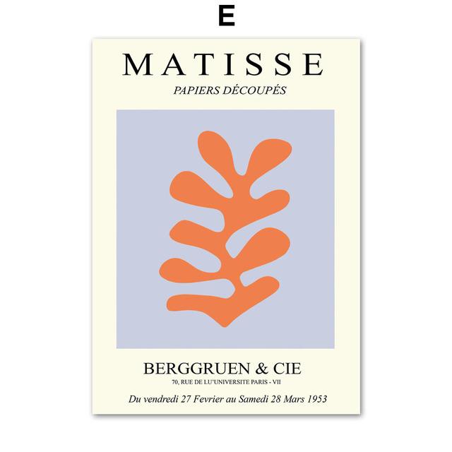Matisse Colorful Coral Shapes Wall Art Canvas Painting Nordic Posters And Prints Abstract Wall Pictures For Living Room Decor