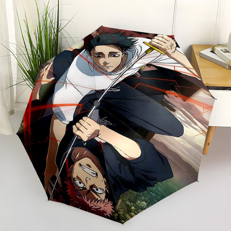 

1pc Anime Characters Automatic Opening Umbrella with Portable Tri-Fold Design, 8-Rib Iron Frame Outdoor for Fans, Travelers, Daily Use, Gift Idea.U051
