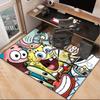 Sponge Expressions Pattern Office Rug Chair Mat, Game Carpet, Suitable for Front Door, Bedroom, Living Room, Desk, Holiday Gift