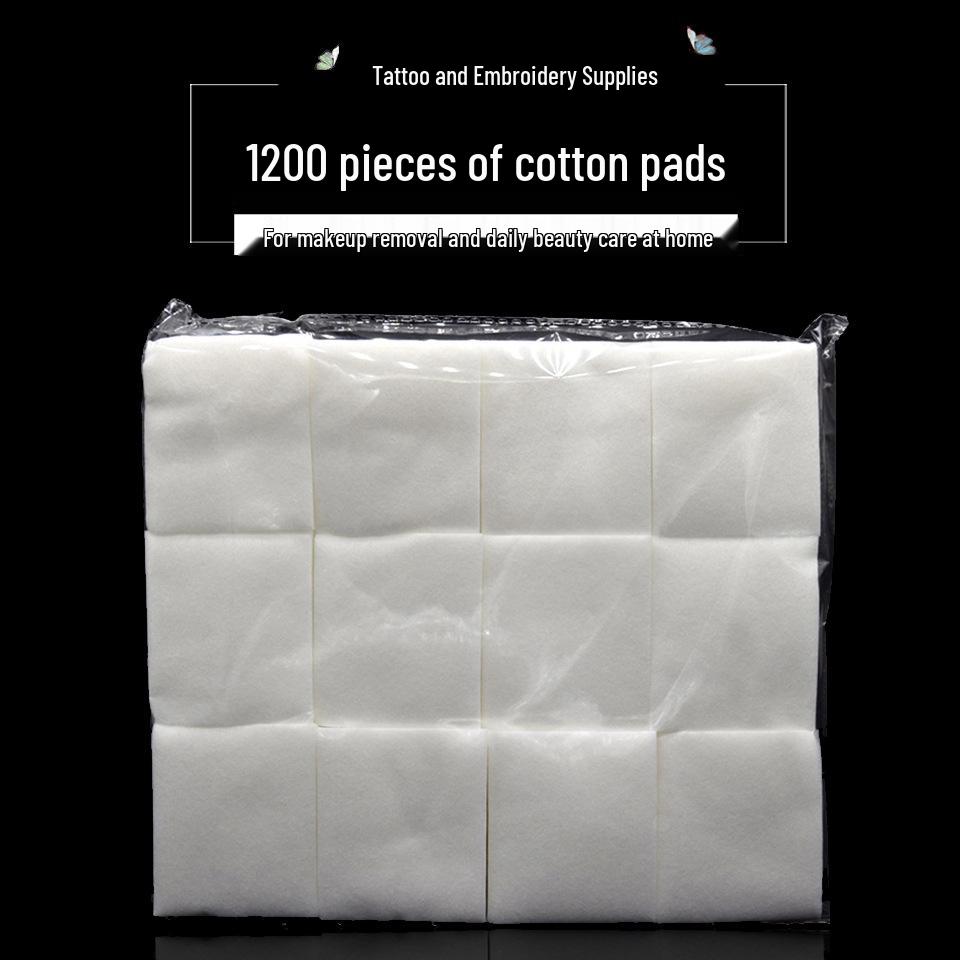 Microblading & Makeup Remover Non-Woven Cotton Pads - 1200 Disposable Thin Cotton Pads