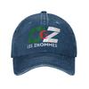 DZ Algeria Supporter Berretto da Baseball Algerino Djazair Denim Distressed Vintage Lavato Africa?Cappello Solare Arabo Unisex per Esterno Cappelli Morbidi