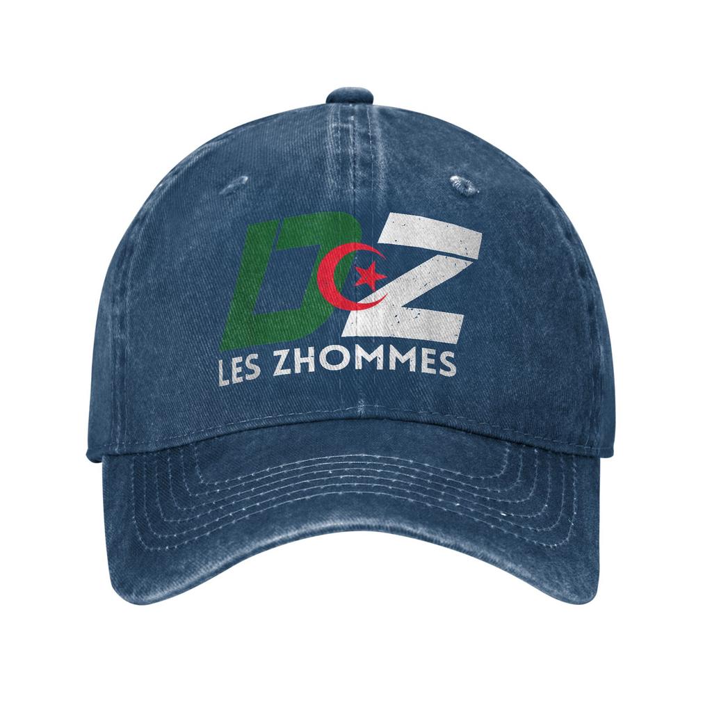 DZ Algeria Supporter Berretto da Baseball Algerino Djazair Denim Distressed Vintage Lavato Africa?Cappello Solare Arabo Unisex per Esterno Cappelli Morbidi