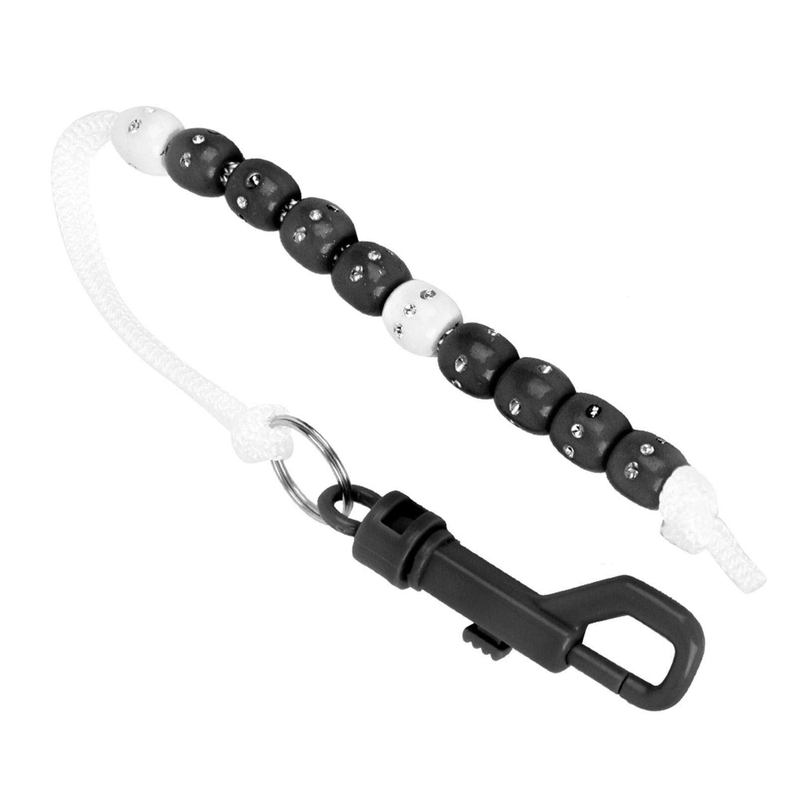 

Bead Chain Score Counter Nylon with Artificial Shining Stone Supplies Black Pink