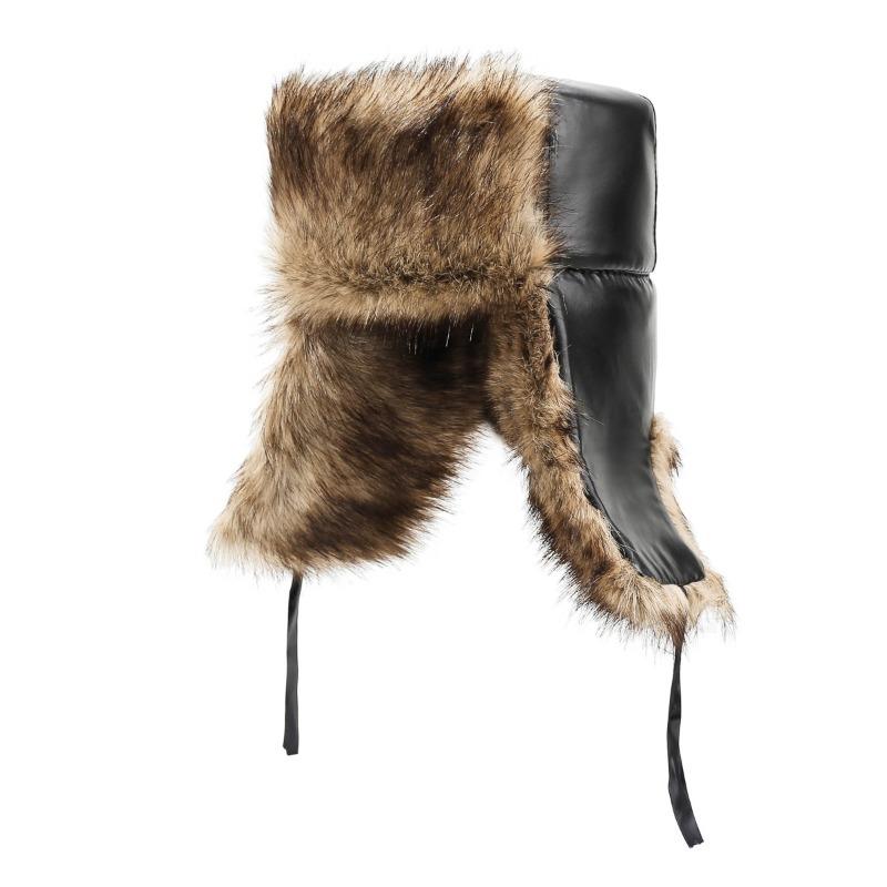 Hat Men's winter ear protection hat Windproof and cold proof Thickened warm imitation fox fur Prince landlord hat