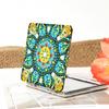 1 Set Diamond Painting Mirror Flower Pattern DIY Portable Mini Makeup Mirror Rhinestone