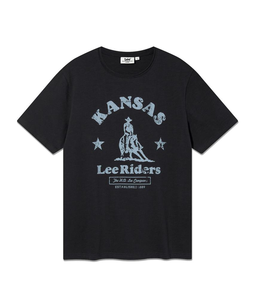 LEE Cowboy Slub Short Sleeve T-Shirt Charcoal