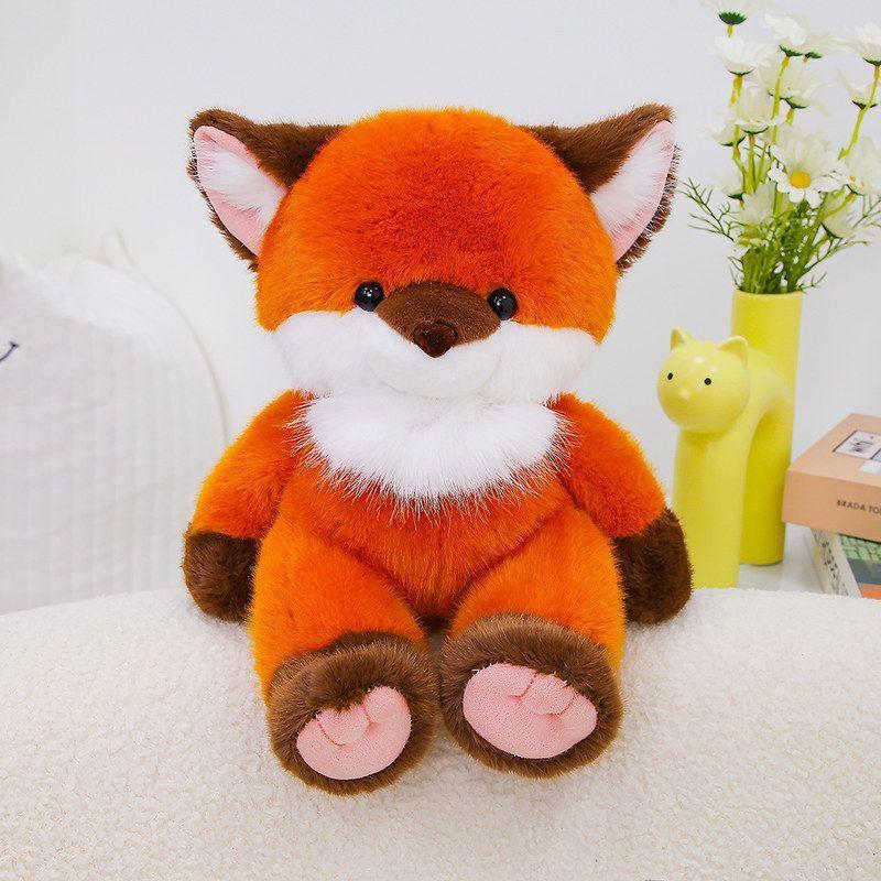Peluche Volpe Cartone Animato Con Imbottitura in Cotone PP Per Regalo di Compleanno per Bambini e Decorazione per la Casa