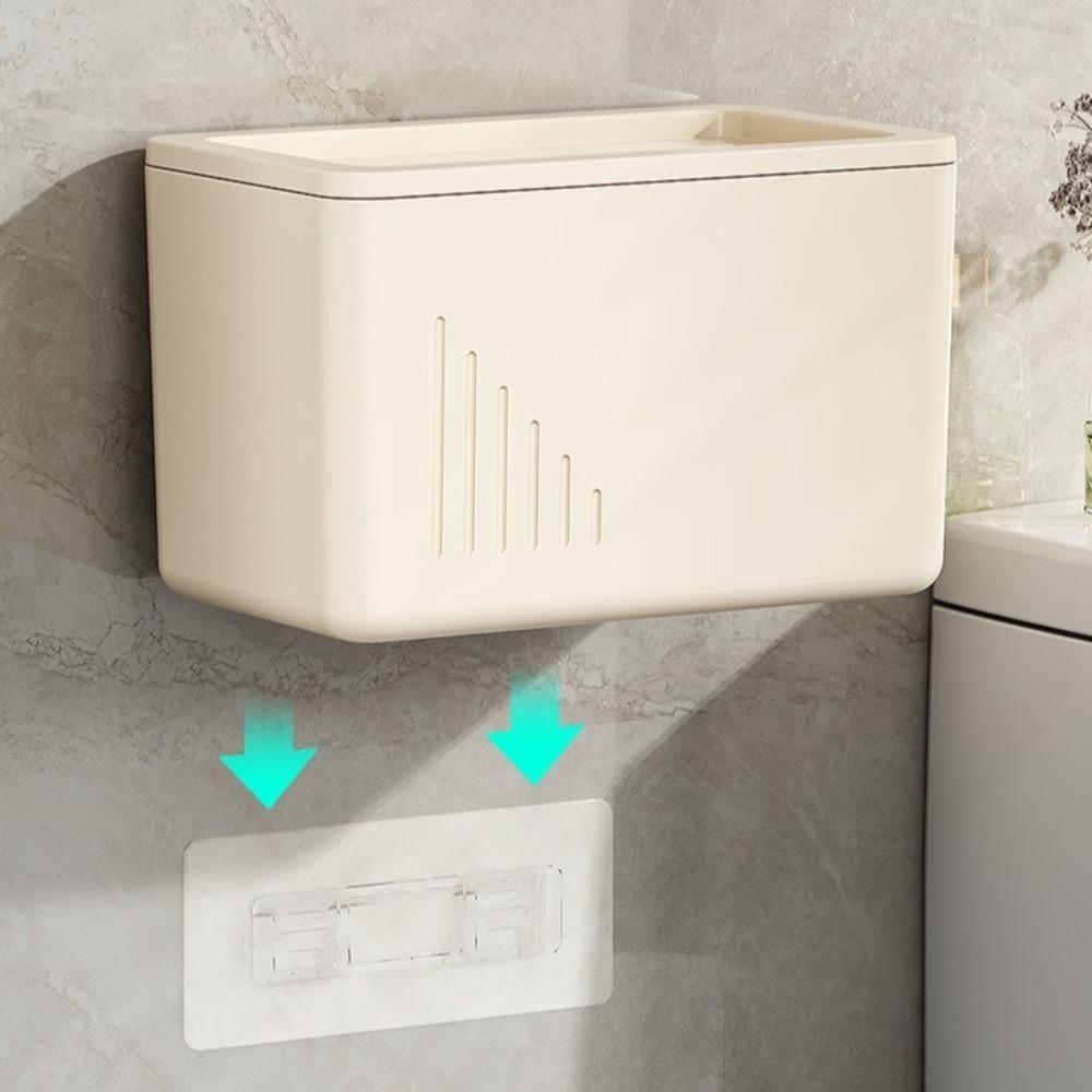 Light Luxury Toilet Paper Roll Storage Multifunctional Wall Mounted Storage Box  Home