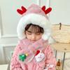 Christmas gift cute antler hat Christmas tree scarf two-piece set warm and cold children's suit versatile