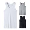 2Pcs Men Athletic Tank Tops Solid Color Crew Neck Sleeveless Tee Breathable Casual Summer Vest for Gym Outdoor Workout Beach