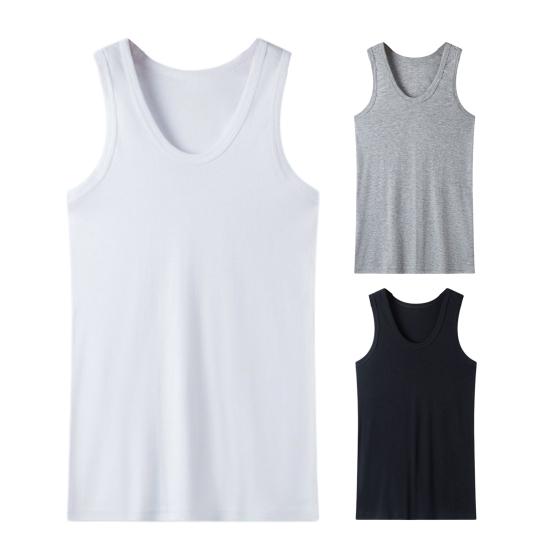 2Pcs Men Athletic Tank Tops Solid Color Crew Neck Sleeveless Tee Breathable Casual Summer Vest for Gym Outdoor Workout Beach