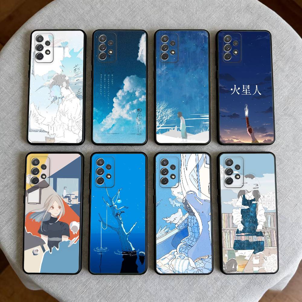 Y-Yorushikas-AS B-Band Soft Silicone Black Cover Phone Case For Samsung Galaxy A73,A72,A71,A70,A53,A52,A51