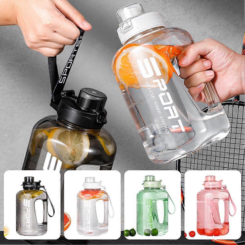 2.5L Large Capacity Sports Water Bottle with Straw Portable Plastic Space