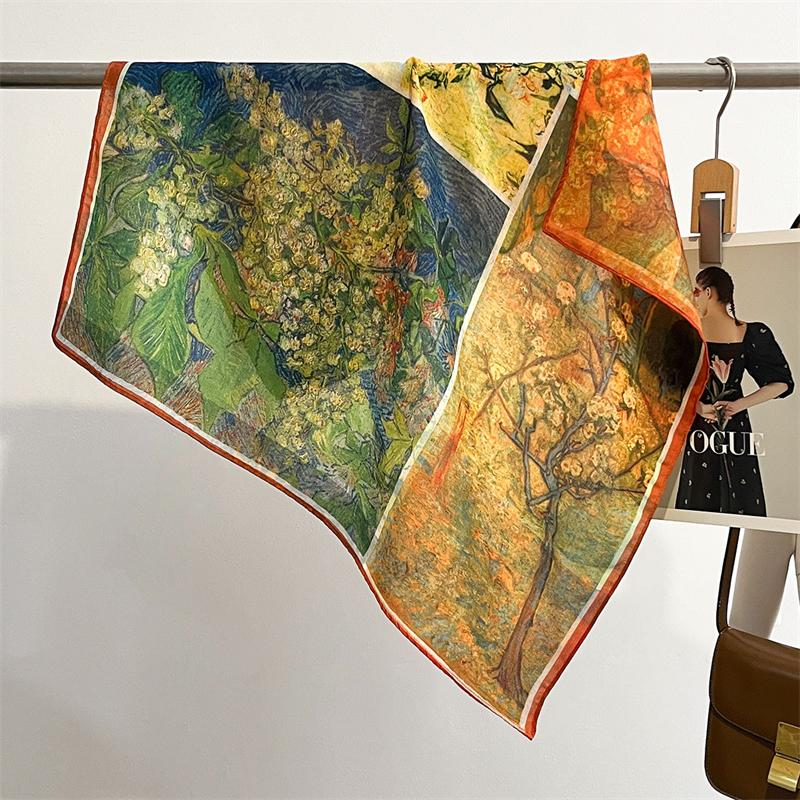 Summer Elegant Women 68cm Cotton Feeling Square Hair Scarf Dot Print Beach Stoles Hijab Shawl Wraps Bandana Echarpe