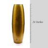 24-Inch Tall Hammered Iron Floor Vase - Handcrafted Decorative Accent for Modern Home, Living Room, Office, and Event Décor