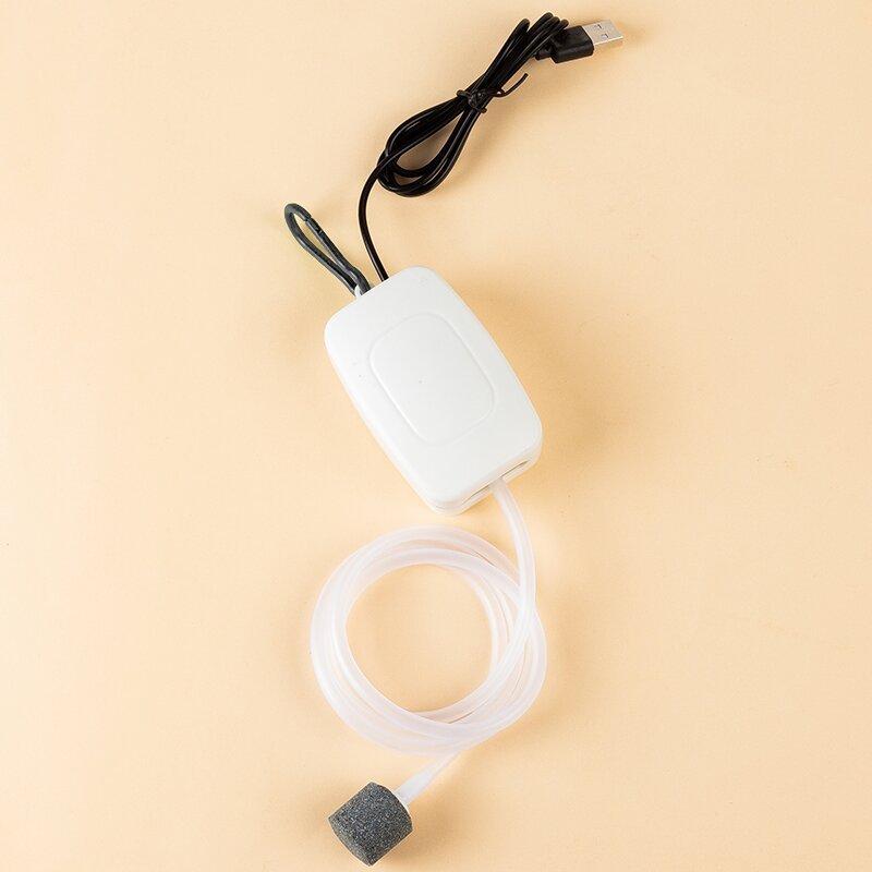 1 Stück USB-Sauerstoffspender Haushalts-Sauerstoffpumpe Mini Leise Doppelbohrung Einstellbarer Sauerstoffspender Für Outdoor-Fischerei Aquarium Sauerstoffspender