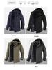 Men's 2025 Fleece-Lined Hooded Cotton Jacket: Windproof, Waterproof, Casual Outerwear