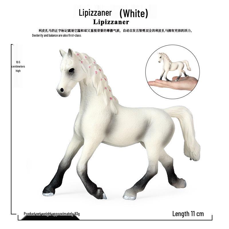 Cross-border Realistic Lipizzaner Steed Galloping Horse Toy Scene Ornament