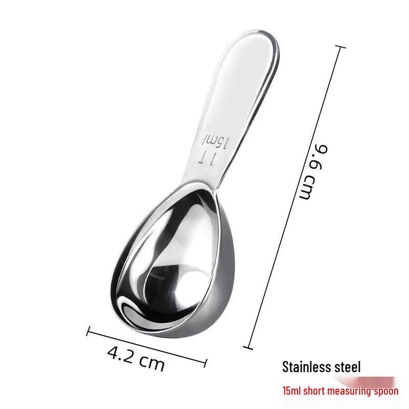 

Stainless Steel Measuring Spoons with Scale for Coffee, Milk Powder, and Baking Tools