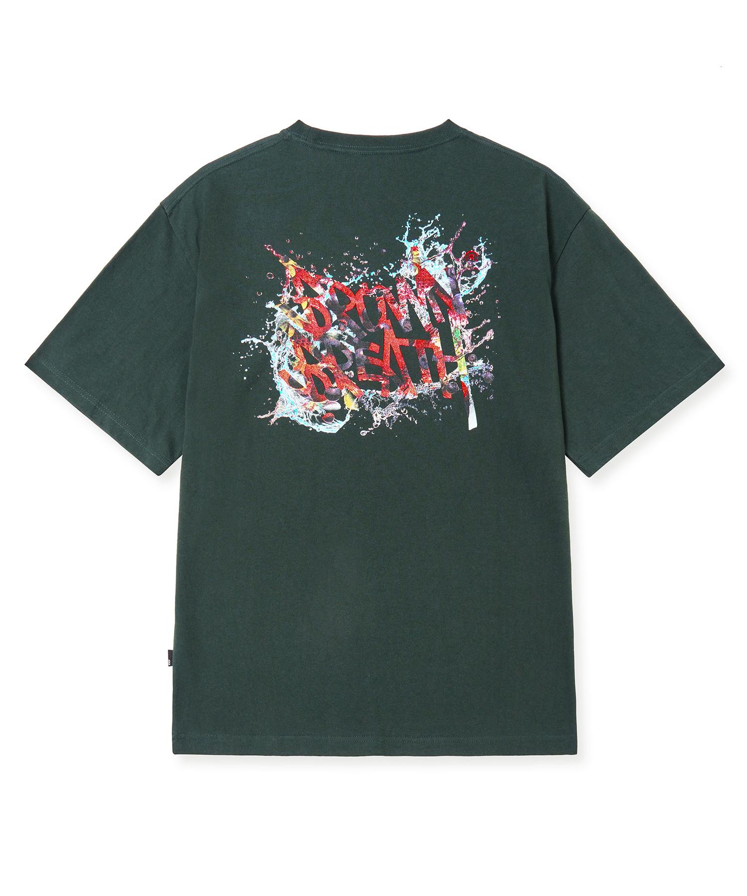 Brown Bless Splash Tag V2 Tee - Dark Green Dark Green/L