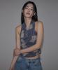 TOPGIRL Denim Printed Cowl Neck Halter Top_T516Tp123