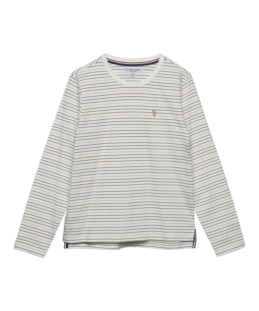 USPOLOASSN Long Sleeve Cotton Round T-Shirt_Navy St