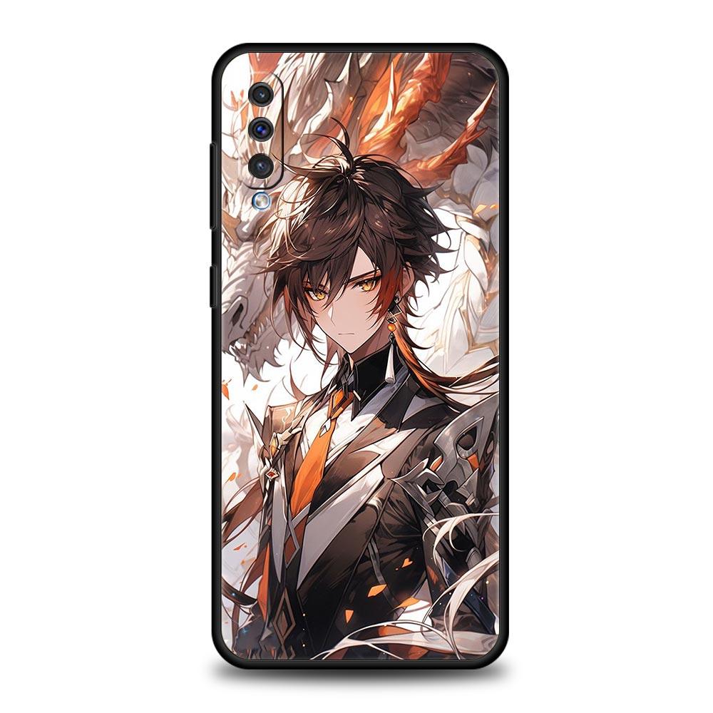Genshin impact Genshin Zhongli Pouzdro pro Samsung A24 A12 A14 A32 A50 A70 A20E A20S A10S A22 A30 A40 A34 A54 A42 A52 5G A04s Kryt