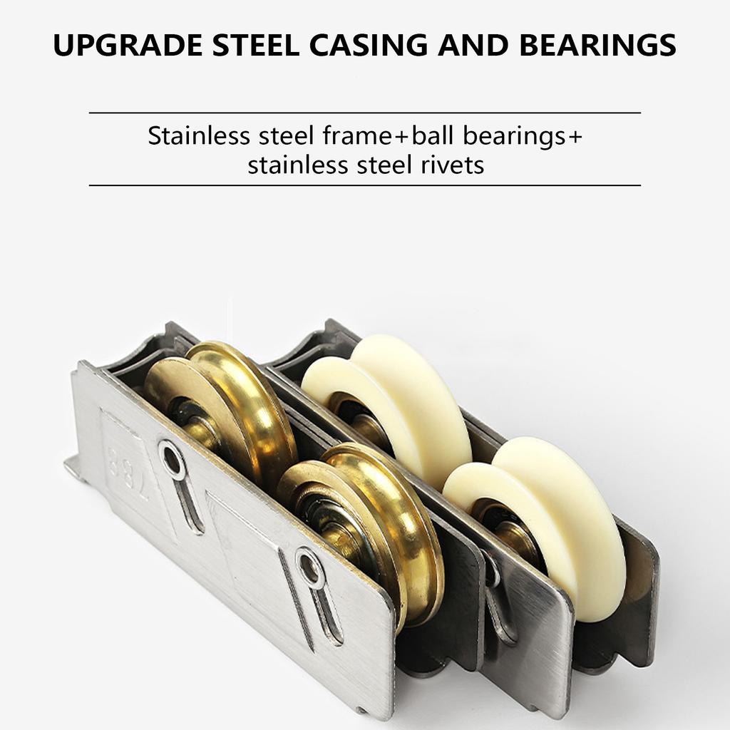 Upgrades Window Rollers Sliding Window Pulleys Steel/Nylon Window Glider Rollers Simple Installation for Sliding Doors