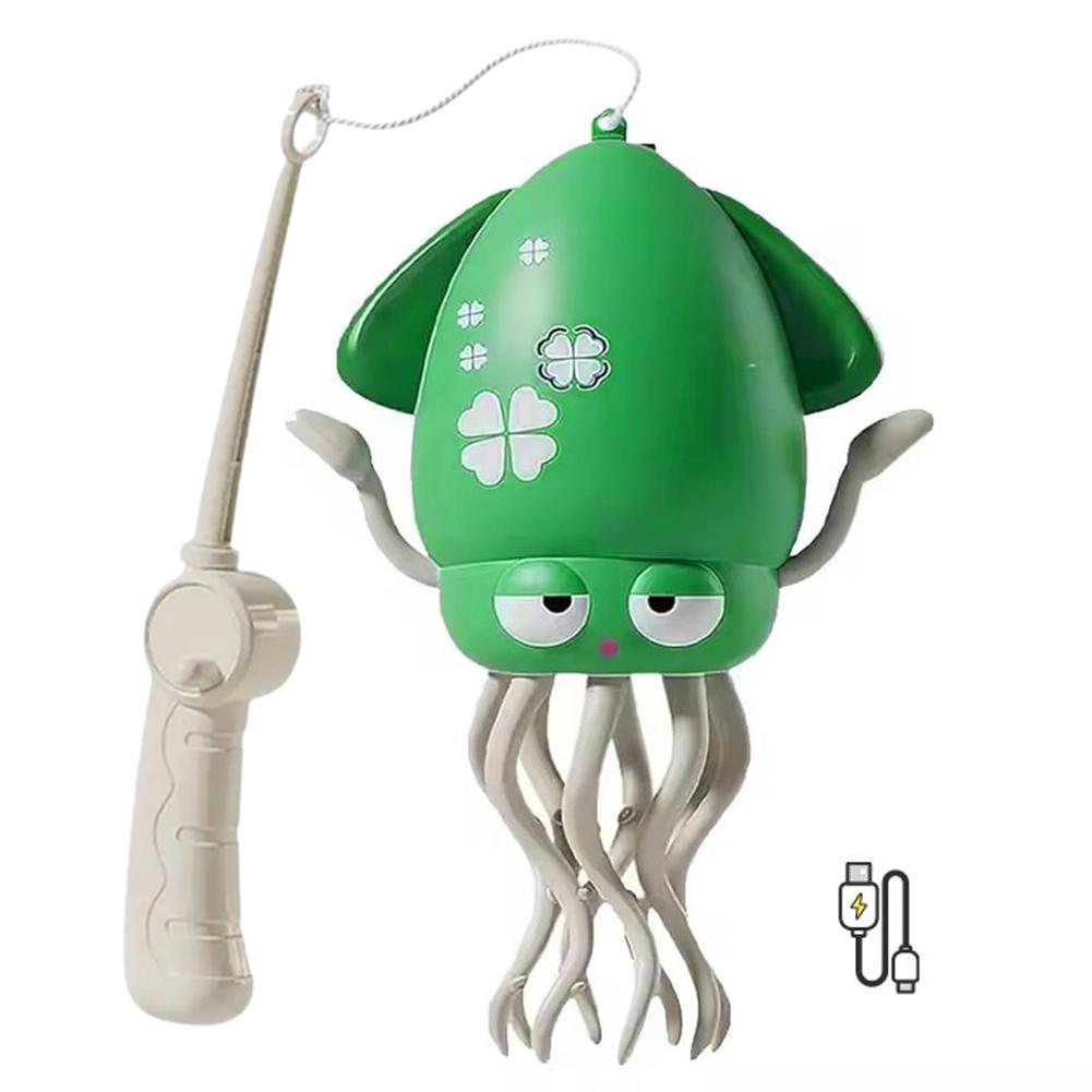 Electric Dancing Squid Auto-Sensing Obstacle Avoidance Electronic Pet with Music and Light Rechargeable Interactive Toy Gifts