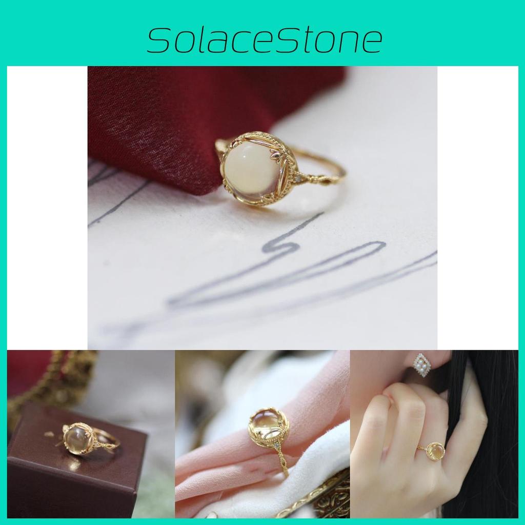 Schicker und stilvoller gelber Kristall-Kupferring für Damen mit einzigartigem geometrischem Stil, perfekt für jeden Anlass