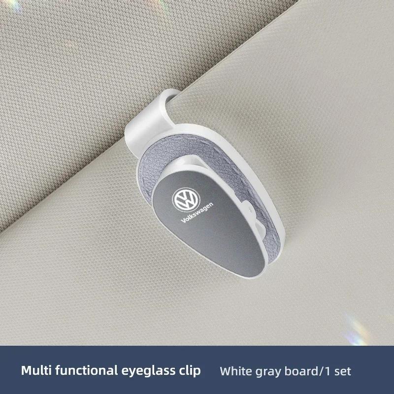 Opq1 Car Sun Visor Sunglasses Card Ticket Holder Glasses Clip For VW GTI Golf 6 7 8 Polo Passat B6 Tiguan T-ROC Arteon Bora Jetta CC