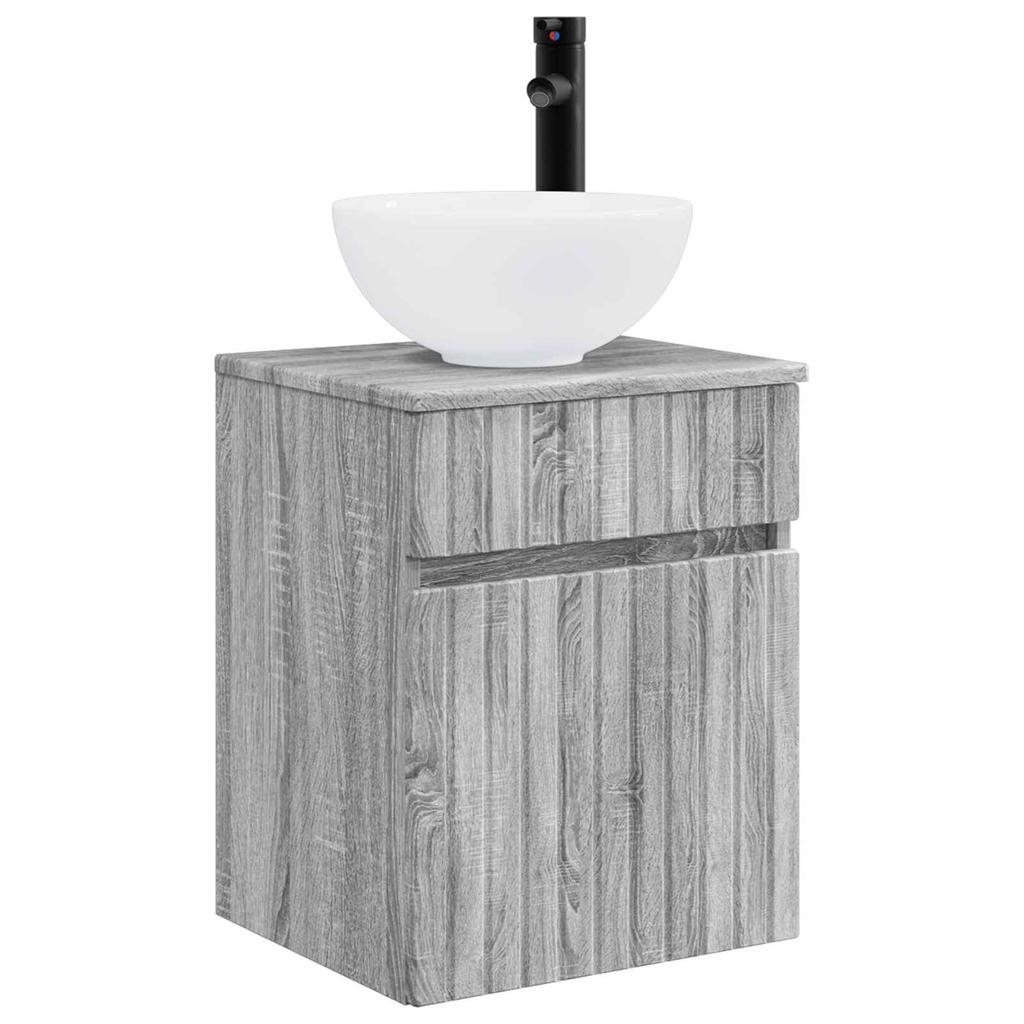 Bathroom Cabinet Set 5 pcs Grey Sonoma 43 x 11.5 x 60.5 cm