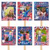 Theme Day Independence Flag Pattern Handheld Photo Frame Shooting Prop Decor