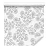 Wallpaper Flowers Light Gray and White, Light Gray Background 50x1000