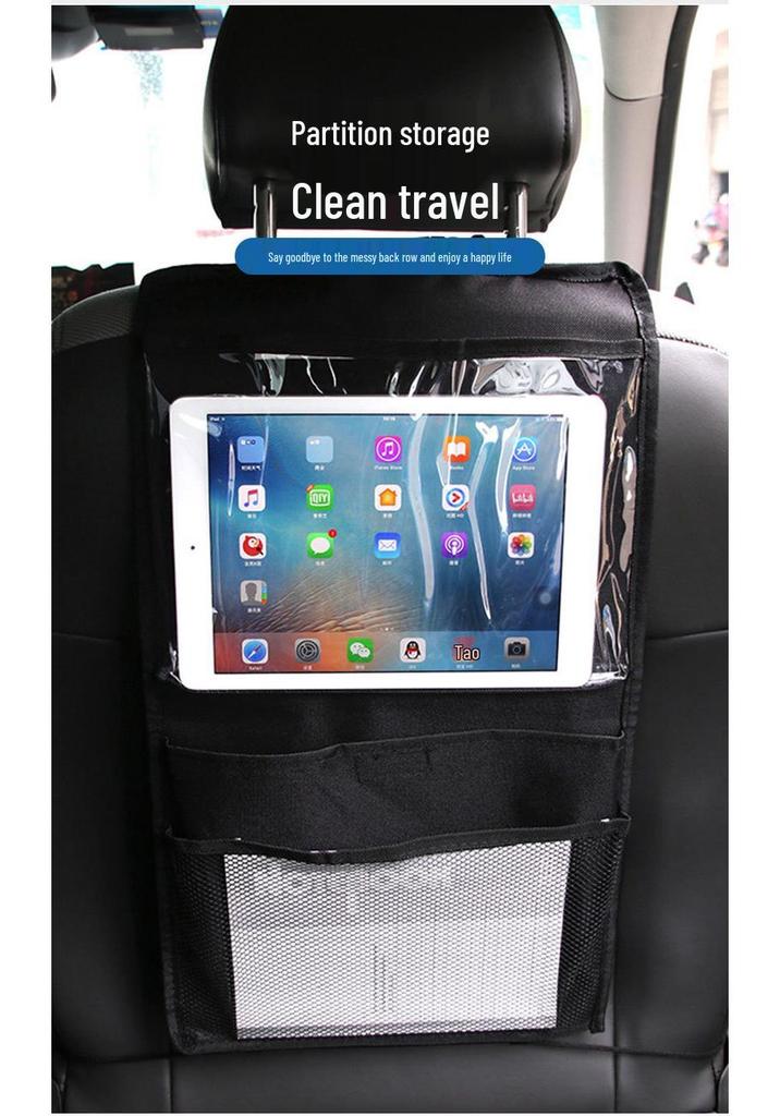 Car Seat Back iPad Hanging Organizer - PVC Film Storage Bag