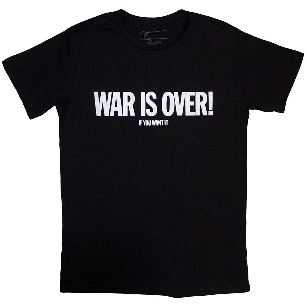 John Lennon War Is Over T-Shirt Black New M