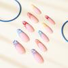 Rainbow Wave Nail Art Stickers - Wearable, Finished False Nails