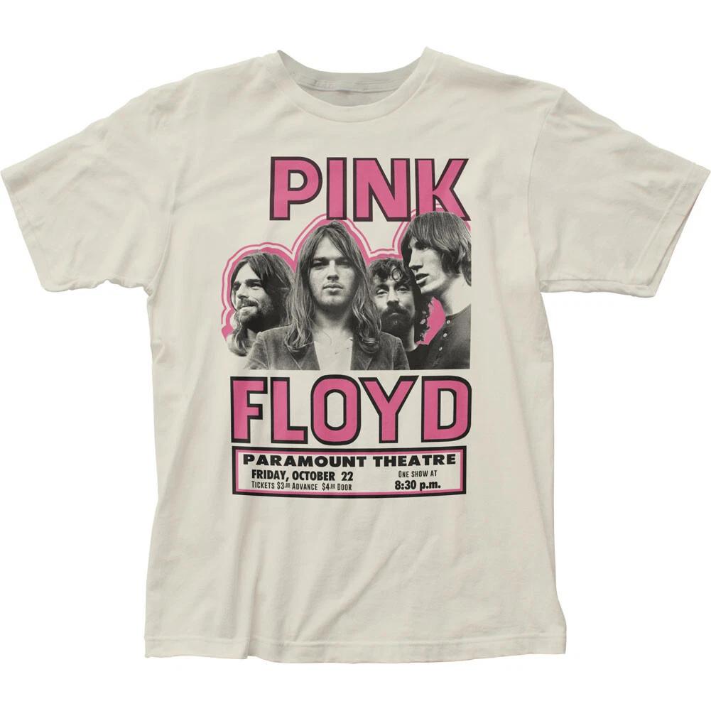 Pink Floyd Show Poster T Shirt Mens Rock and Roll Classic Band Tee Vintage White