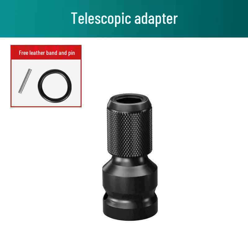 Electric Wrench Screwdriver Drill Bit Holder with Hex Socket & Telescopic Spring Sleeve Adapter, 1/2" Drive.